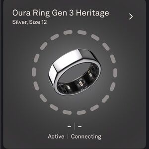 Oura Ring Gen 3 - size 12 with charger -Silver